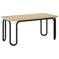 mesa de centro 795x40x36 cm acero - marron