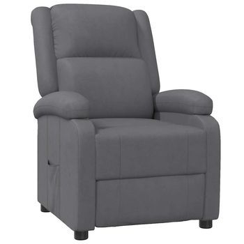 Sillón Reclinable De Cuero Sintético Gris Cfw686484