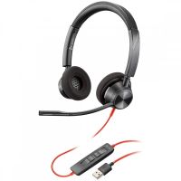 poly blackwire 3320 auriculares usb negros