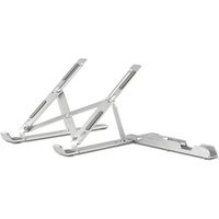 soporte para portatiles aluminio con soporte movil atril para ordenador en aleacion de aluminio diseno plegable y facil de llevar incluye un soporte adicional para el movil en abs antideslizante