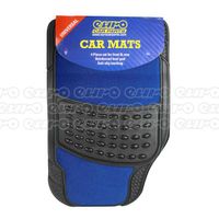 black rubber mat set - blue carpet centre