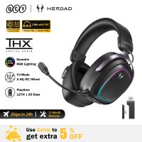 qcy audifonos gamer heroad gt2 thx spatial audio 714 tri-mode rgb 3 microfonos con enc cascos gaming over ear para pc ps4 ps5