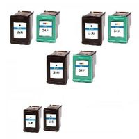 compatible multipack hp photosmart 2575v printer ink cartridges 8 pack -c9362ee