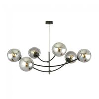lampara de arana helmet grafito 6 luces