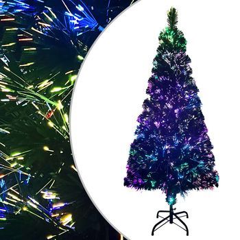 Árbol De Navidad | Decoraciones De Navidad Artificial Y Soporte Fibra Óptica Verde 210 Cm