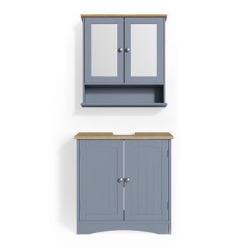 Conjunto De Muebles De Baño Bianco 2 Piezas Vicco