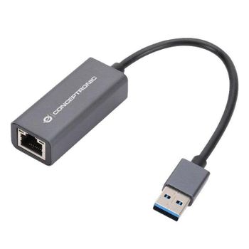 Adaptador de red Conceptronic ABBY08G USB 3.0 a Gigabit Ethernet para PC y Nintendo Switch