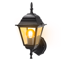 aigostar - aplique de farolillo exterior 60w e27 bombilla no incluida