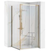 cabina de ducha rea rapid slide gold 130x100