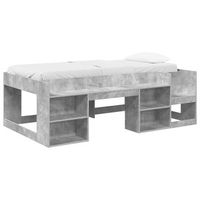 cama infantil con almacenamiento gris hormigon 90 x 190 cm vidaxl