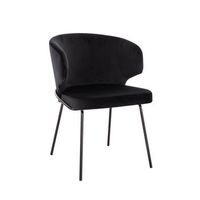 silla de comedor de terciopelo amara - lote de 1 negro