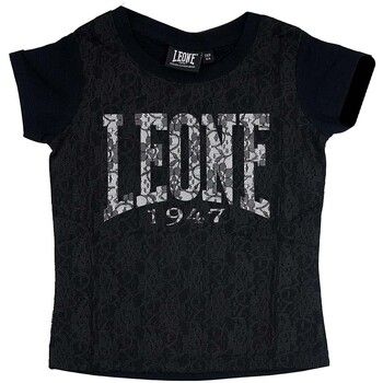 Leone 1947 Camiseta Girl Short Sleeves Lace Pink Girl para niña