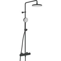 columna de ducha con rociador hansa hansamicra 4435 3 chorros proyeccion 445 - 470 mm dn 15 negro mate 4435013033