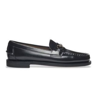 Sebago para mujer. 7001CD0 Mocasines de Piel Classic Joe negro (40), Plano, Ninguno, Casual, Fiesta, Clásico