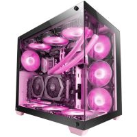 mars gaming mcv4 torre xxl e-atx cristal templado lateral y frontal sin marco rosa