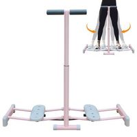 maquina de esqui plegable - aparato de fitness - acero - rosa 112x292cm