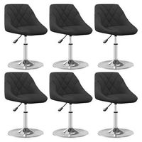 silla de comedor giratoria 6 uds terciopelo negro vidaxl