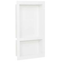 hornacina de ducha 2 compartimentos blanco brillo 41x51x10 cm vidaxl
