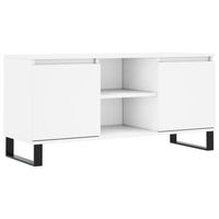 mueble de tv madera de ingenieria blanco 104x35x50 cm