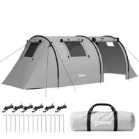 outsunny tienda de campana para 3 personas 470x220x150 cm
