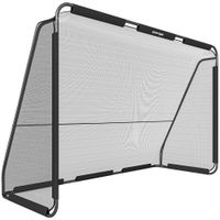 sportnow porteria de futbol para jardin 300x120x200 cm con red resistente estructura metalica y piquetas para suelo negro   aosom espana
