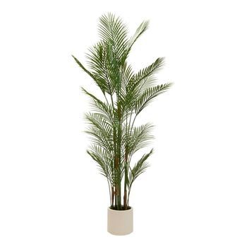 Palmera Artificial Merlo 187 Cm Con Maceta Blanca
