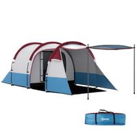 outsunny tienda de campana familiar para 3 personas 420x200x150 cm multicolor