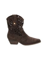botines cowboy con tacon en marron cafe buonarotti a5747 40