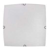 plafon cuadrado ayla 3xe27 blanco 40x40x7 cm