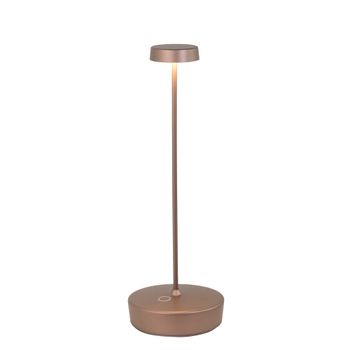 Lámpara de mesa led regulable en bronce mate recargable