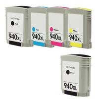 compatible multipack hp officejet pro 8500 a909a printer ink cartridges 5 pack -c4906ae