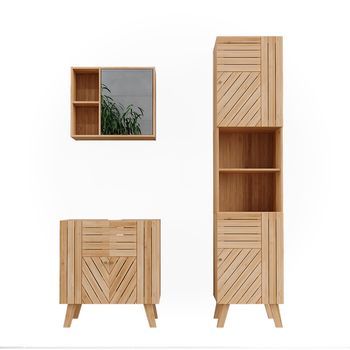 Set De Muebles De Baño Lucie 3 Partes, Con Unidad Alta Vicco