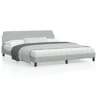 cama matrimonial  cama para adultos  estructura de cama con cabecero terciopelo gris claro 180x200cm cfw247077