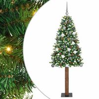 arbol de navidad delgado verde 210 cm vidaxl