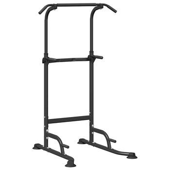 Estación De Dip De Torre De Potencia Negro 102 X 95 X 210 Cm Vidaxl