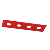 lampara de techo rectangular toplight path de 4 luces con casquillo gx53 estructura roja diseno moderno 80x20x3cm