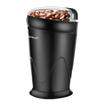 Aigostar Breath -  Molinillo de Café Eléctrico, con Cuchillas Acero Inoxidable, Capacidad 60gr . Tapa Transparente, Libre de BPA, Negro