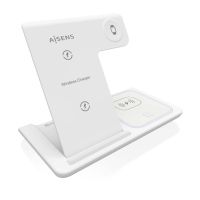 aisens asch-15w3wc044-w cargador inalambrico usb-c 3 en 1 de 15w blanco