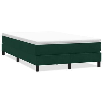 Cama Tapizada 223x123x25 Cm Contrachapado, Madera Procesada - Verde