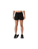 pantalon corto de running asics core split short mujer negro