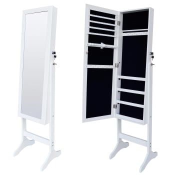 Espejo Joyero Madera y Vidrio ADEC 36X40X155 cm