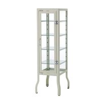 vitrina 1 puerta en acero lacado marfil cm l40 p45 h126