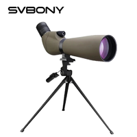 svbony sv401 20-60x80 telescopio terrestre bk7 plateado  prisma mc impermeable ipx6 con tripode equipo de campamento