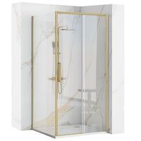 cabina de ducha esquinera rea rapid slide gold 160x90