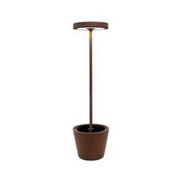 poldina reverso solar l corten - lampara de pie led solar y recargable 117w - lampara de pie para exterior e interior h156cm