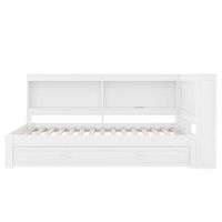 cama dia 90x200 cm - sofa cama con cama extraible con luces led 1 usb 1 tipo-c blanco