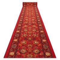 alfombra de pasillo antideslizante de goma tradycja tradicion rojo 80 80x340 cm