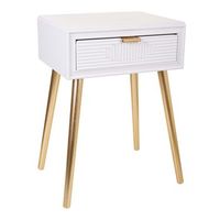 mesita de madera blanca 47x39x67