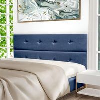 cabecero cama moscu tapizado tejido antimanchas azul 120x70cm