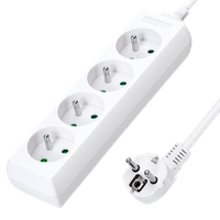 aigostar regleta alargador de 4 enchufes 16a 2p  e con cable de 15 metros e color blanco